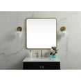 thumbnail image 3 of Elegant Decor Soft corner metal square mirror 30x30 inch in Brass, 3 of 10