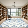 thumbnail image 2 of ODIKA 6'x9' Machine Washable Non-Slip Area Rug, Geometric Light Blue High Traffic Rug, Blue, 1097577, 2 of 7