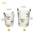 thumbnail image 5 of Haiem Mardi Gras Carnival1 Leather Dirty Clothes Laundry Basket,Sturdy & Waterproof,Collapsible Round Design For Efficient Space Management,Multi-Purpose Storage Basket, 5 of 8