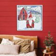 thumbnail image 3 of Frosty Barn Gnome White Framed Giclee Art, 24 x 24, Made In USA, 3 of 7