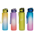 thumbnail image 2 of NutriFit Plus 32oz Motivational Gym Water Bottle with Time Markers & Leak-Proof Cap, BPA-Free - Green, 2 of 33