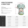 thumbnail image 4 of Honeii White Bunny Bottom And Easter Eggs Print Women's Classic V-Neck T-Shirt,Womens Fashion Tops,Stylish Everyday Top for Women, Casual Summer Spring Outfits Clothes-3X-Large, 4 of 5