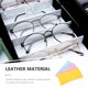 thumbnail image 4 of 3 bolsas portátiles para guardar gafas de sol, sencillas y únicas, de cuero, para mujeres y niñas., 4 of 5