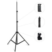 MeeA 82 Inch Extendable Tripod with Mobile Phone Clip Mount, Camera Tripod, Compatible with Most Cell Phones, DSLRs,