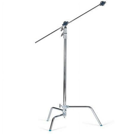 Image of 10.76 C-Stand 33 Kit with Sliding Leg 40 Extension Arm / 2.5 Grip Head 3 Sections 2 Risers Chrome