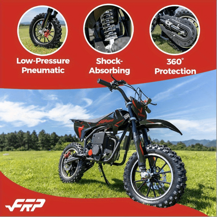 FRP FX40 40cc Dirt Bikes, 4-Stroke Gas Dirtbike for 13+, Mini Dirt Bike with Pull Start, Rear Disc Brake, EPA Certified, 20MPH Max Speed, Up to 132 LBS - Green