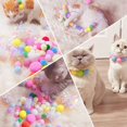 thumbnail image 3 of 100 Pieces Cat Balls Cat Toys Cat Pom Pom Balls Cat Puff Balls Indoor Cats Interactive Play Ball for Cat Kittens Playing and Exercising, Assorted Color 1.2 Inches, 3 of 6