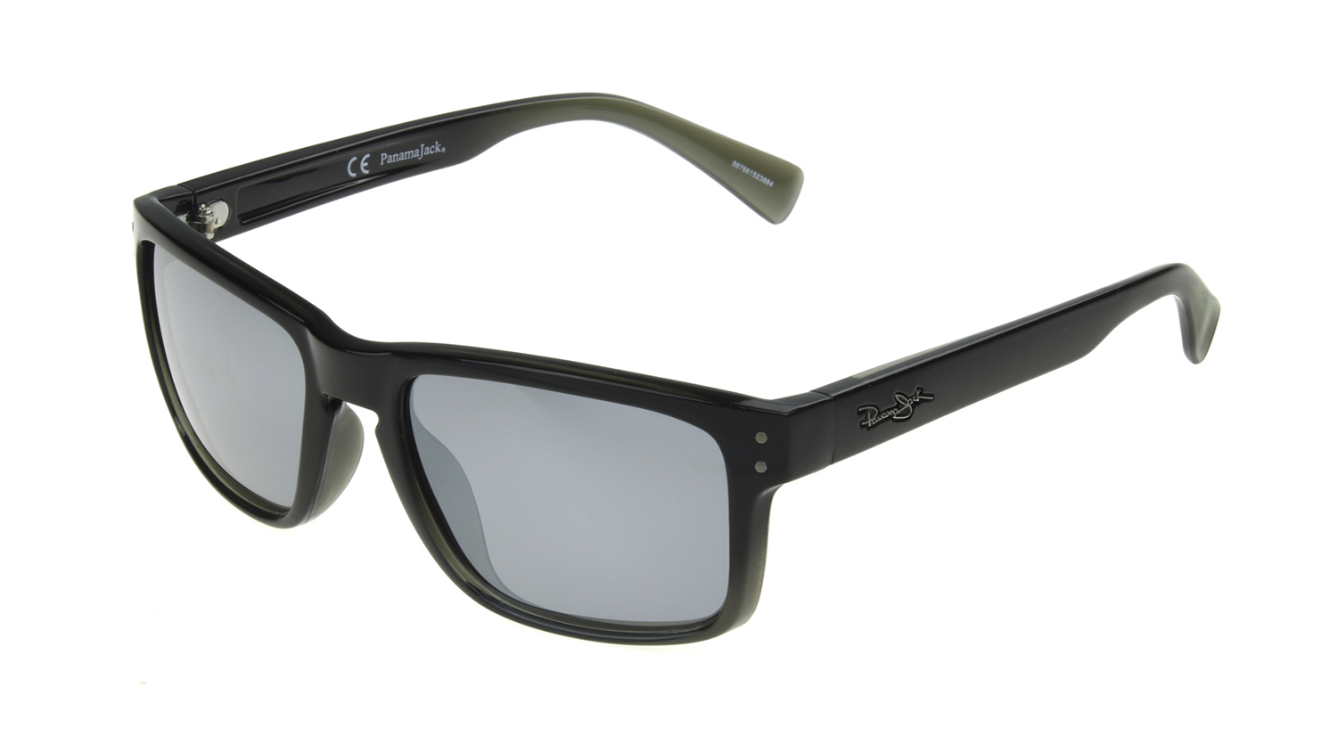 Panama Jack Men's Black Mirrored Retro Sunglasses OO09