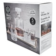 thumbnail image 4 of Juego de Decantador Licorera Tapa Hermética con 4 Vasos de Vidrio Grueso con Diseño de Relieve Diamante, Modelo Stirling, Ideal para Vino o Whisky con Caja de Regalo, 4 of 5