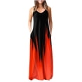 thumbnail image 1 of Vestidos para mujer Vestido maxi Casual Tallas grandes Tie-dy Gradient Cuello redondo Bolsillos Sin mangas Vestido largo Odeerbi ODB-5, 1 of 5
