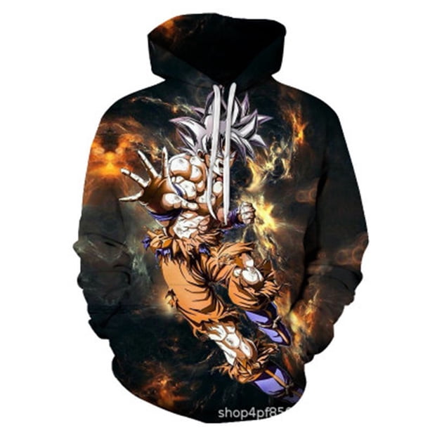 2022 Sudadera Con Capucha Para Hombres Impresión 3D Anime Japonés Goku Dragon Ballpangjing