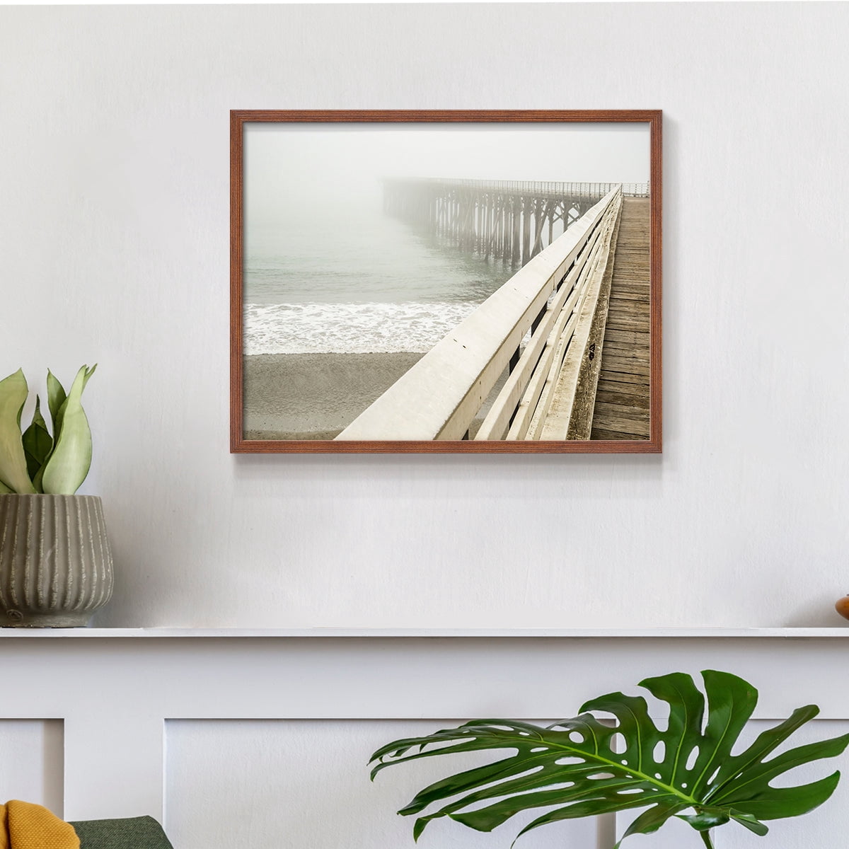 San Simeon Wharf by Danita Delimont - Restickable Framed Giclée Print