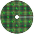 thumbnail image 1 of FMSHPON Clover Stripes Xmas Christmas Tree Skirt Stand Mat for Holiday Party Decoration Indoor Outdoor 36 inches, 1 of 6