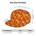 thumbnail image 4 of Zufioo Autumn Maple Leaf Pile Print Flat Brim Baseball Cap, Sun Protection, Sweat Absorption, Adjustable Sports Cap, Suitable for Men and Women in All Seasons, 4 of 7