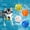 Colorful Balls 4Pcs, variant on Floating Dog Pool Toy – Durable E-TPU Dog Water Toy for Fetch & Chew, Bright Floating Dogs Toys for Pool, Beach & Outdoor Play – Dogs Beach Essentials (Yellow Stick)