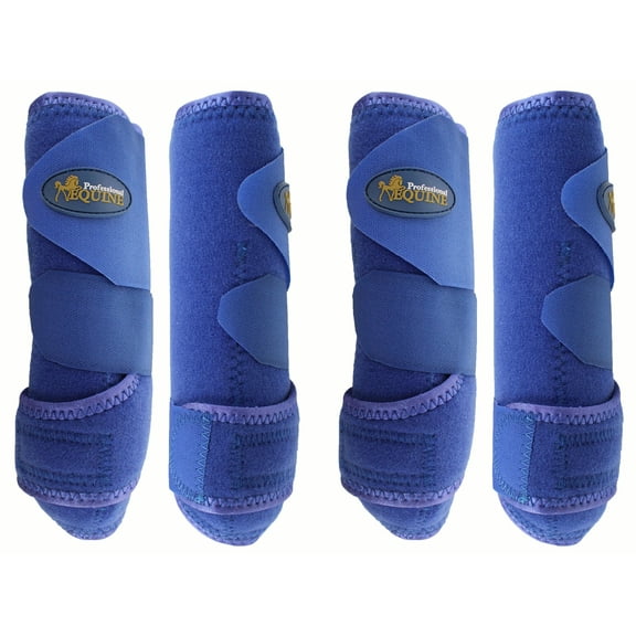 Professional Equine Medium 4-Pack Sports Medicine Splint Boots Blue 41BLC