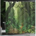 thumbnail image 4 of Ambesonne Nepal Shower Curtain, Forest in Asia Touristic, 69"Wx75"L, Green Brown, 4 of 5