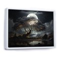 thumbnail image 2 of Designart "Grey Tree quintessence Of Light" Landscape Trees Floater Framed Wall Decor, 2 of 7