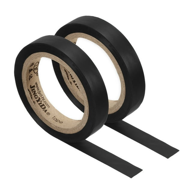 Uxcell 26Ft Tennis Racket Badminton Racquet Grip Finishing Tapes, Black 2 Pack
