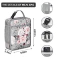 thumbnail image 3 of Floral Insulated Lunch Box Student Reusable Lunch Tote Bag with Detachable Handle Lunch Box Containers Picnic Travel, 3 of 6