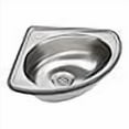 thumbnail image 3 of Wall Mount Kitchen Sink, Stainless Steel Triangle Wash Basin, Small Bathroom Corner Basin Sinks, Single Bowl Sink for Kitchen RV Caravan Camper Boat, 3 of 4