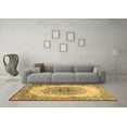 thumbnail image 3 of Ahgly Company Indoor Round Medallion Brown Traditional Area Rugs, 4' Round, 3 of 4