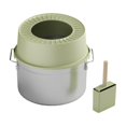 thumbnail image 4 of Caja De Arena Para Gatos Resistente Al óxido, Suministros Para Mascotas, Bandeja De Arena Para Conejos Y Gatitos, Color Verde, 4 of 8