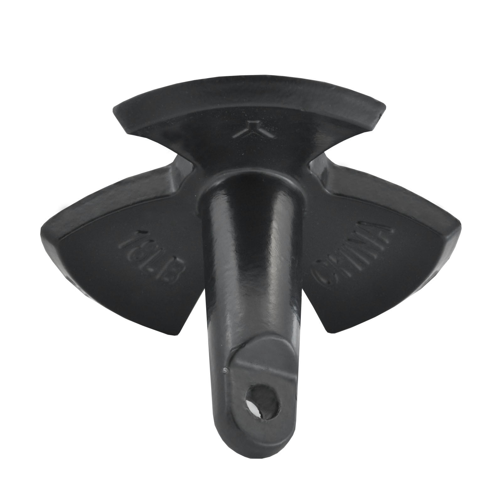 ISURE MARINE River Anchor Black Vinyl Coated Cast Iron 18lb