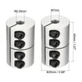 thumbnail image 2 of 6.35mm to 7mm Shaft Coupling 25mmx40mm Coupler Aluminum Alloy Joint Motor, 2 Pack, 2 of 6