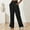Black, variant on Womens Cargo Utility Trousers, Cargo Utility Multi Pocket Trousers Elastic High Waist Pleated Front Wide Leg Casual Daily Pants, Gray M