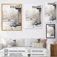 thumbnail image 4 of Designart "Winter Window View of Floral Snow II" Landscapes Framed Wall Art - Traditional White Japan Living Room Framed Canvas Art, 4 of 6