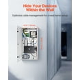 thumbnail image 2 of VEVOR Media Enclosure, 28-Inch, Structured Media Center with Vented Hinged Door, Cable Management Box, Structured Wiring Multi-Media Cabinet, Recessed Electrical Media Box, for Network Distribution, 2 of 9