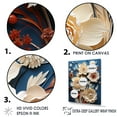 thumbnail image 3 of Designart "Zen-Like Flower Garden In Beige And Blue" Plants Floater Framed Wall Art Living Room, 3 of 5