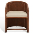 thumbnail image 2 of SAFAVIEH Couture Barnette Modern Rattan Pole Solid Accent Chair, Amber/Beige, 2 of 13