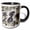 Black/White, variant on 3drose, Image of Abstract Painting of Angel with Wings, 11oz Two-tone Yellow Mug