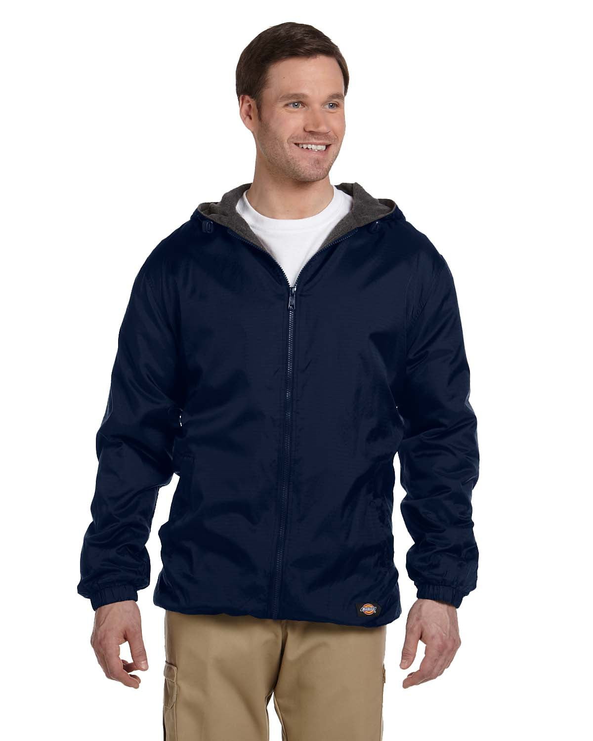 Dickies 33237 Men's Fleece-Lined Hooded Nylon Jacket - Walmart.com