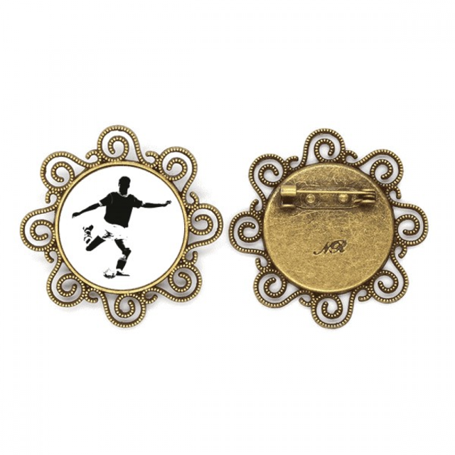 La educación física en el fútbol. Broche de flores, regalo de joyería para mujeres y niñas Unbranded M