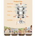 thumbnail image 3 of 2025 New Chafing Dish for Buffet, 5QT Round Chafing Dishes Buffet Set w/Lid Holder, Stainless Steel Chafers and Food Warmers with Spoon and Tweezers for Parties, Weddings, Events, Banquet, 3 of 8