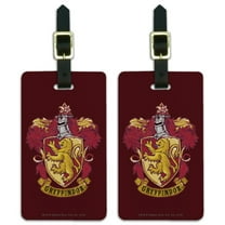 Harry Potter Gryffindor Painted Crest Luggage ID Tags Suitcase Carry-On Cards - Set of 2