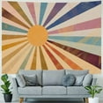 thumbnail image 4 of Creowell Vintage Sun Wall Tapestry Rainbow Sunrise Wall Hanging Vintage Tapestry Wall Decor Sunset Abstract Wall Print Sunset Tapestry Sun Wall Decor for Living Room Nursery Bedroom&nbsp; 60x50inch, 4 of 6