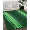 thumbnail image 2 of Ahgly Company Indoor Square Patterned Dark Forest Green Area Rugs, 3' Square, 2 of 6