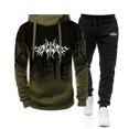 thumbnail image 1 of Chándal para hombre, sudadera con capucha y pantalones casuales con efecto Splash-ink, conjunto deportivo de dos piezas para hombre, ropa para correr a la moda para hombre, 1 of 4