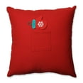 thumbnail image 3 of Pillow Perfect  Advent Pillow Red-Aqua 17.5-inch Throw Pillow, 3 of 3