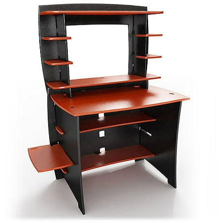 No Tools Assembly - Select Student Desk with Hutch, Red and Black