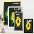 thumbnail image 4 of Designart 'Yellow Sunflower On Black' Traditional Framed Art Print, 4 of 4
