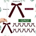 thumbnail image 7 of CoreLiving Dark Red Bows for Christmas Tree, 12PCS Dark Red Velvet Bows Ornaments with Gold Twist Ties, Medium Red Velvet Bows, Deep Red Bows for Garland Wreath and Holiday Decor, 7 of 7
