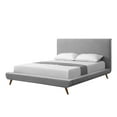 thumbnail image 2 of Loft Lyfe Jessie Platform Bed Linen Upholstery Queen Size, Grey, 2 of 9