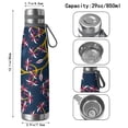 thumbnail image 3 of Modern 29oz Stainless Steel Insulated Thermos with Tea Filter, 360° Printed Travel Bottle, Leakproof BPA-Free Flask with Anti-Slip Base, 304 Inner & 201 Outer, Vacuum Cup, 3 of 6