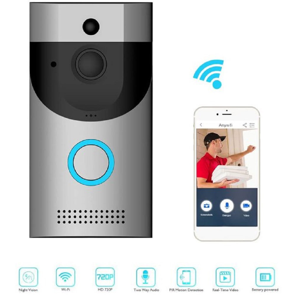 JeaTone Wireless WiFi Video Doorbell Security Camera HD 720P PIR Night Vision 