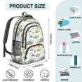 thumbnail image 5 of Excavator and Mountain White Pattern Cute School Backpack Bag with Padded Back and Adjustable Shoulder Straps 16.9 X 12.6 X 5.9 Inches, 5 of 5